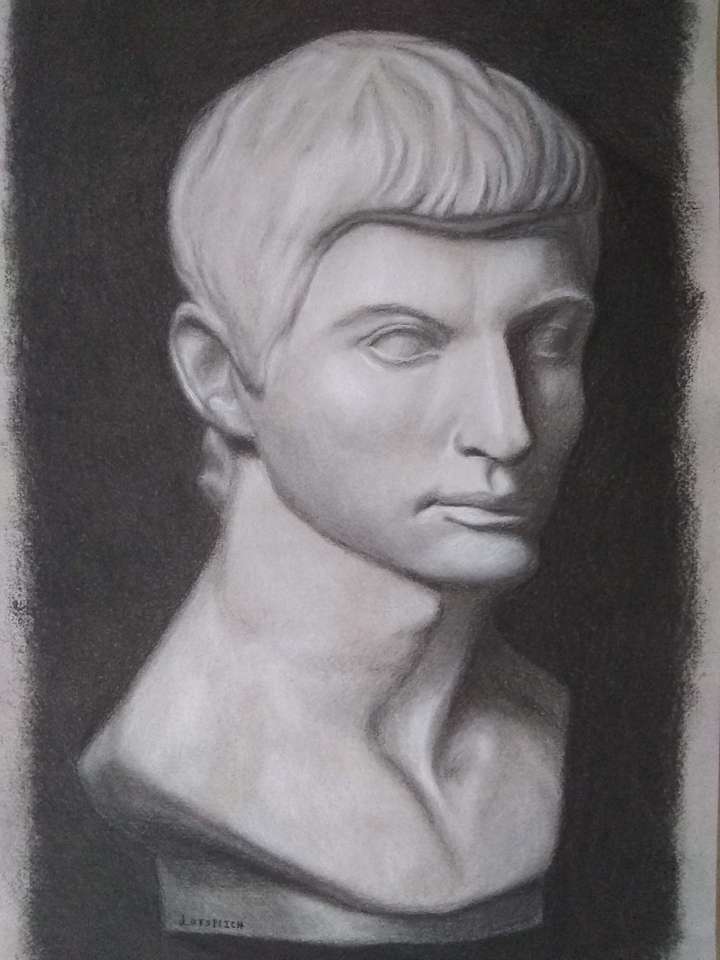 Justin Lotspeich Roman Man Charcoal