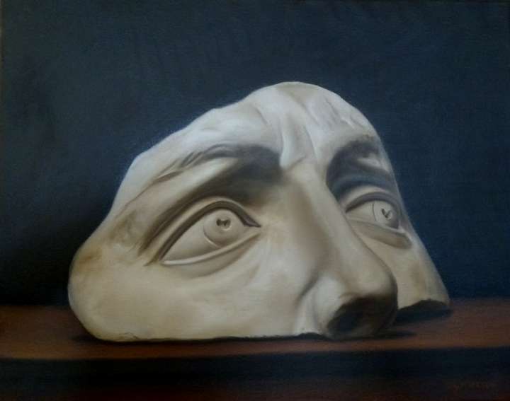 Justin Lotspeich Oil Painting Cast Mask